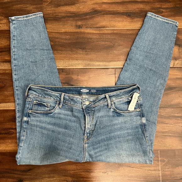 Brand New Old Navy Rockstar Super Skinny Mid-Rise Denim Blue Women’s Jeans - Picture 14 of 16
